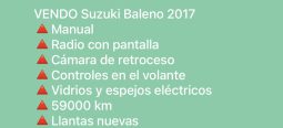 Excelente 2017 Suzuki Baleno lleno